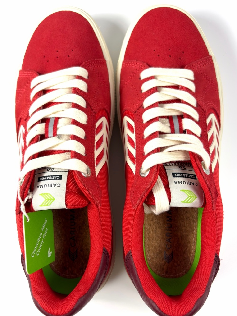 Cariuma Catiba Pro 2 Red Suede Sneakers NWT Men’s 9.5 / Women’s 11 EU 42 - Picture 5 of 9